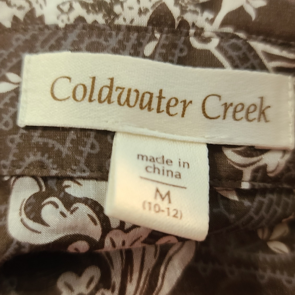 Womens Cold Water Creek Colored Button up Top Sz M (10-12) - Picture 2 of 4